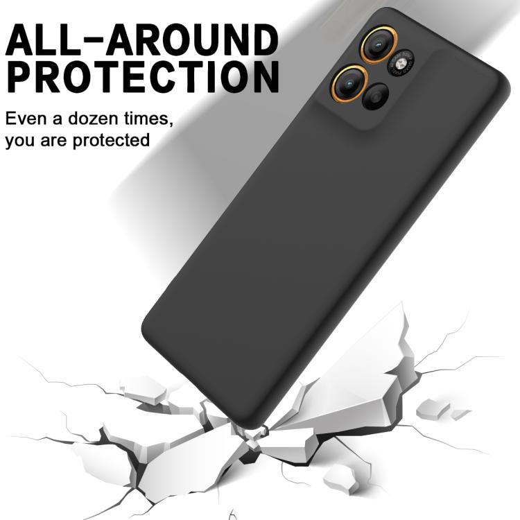 For Motorola Moto G56 5G Solid Color Liquid Silicone Dropproof Full Coverage Phone Case(Black) - free shipping - PMC TechLife - Order now!