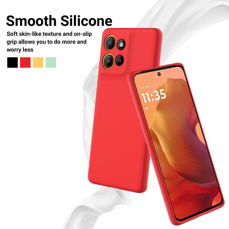 For Motorola Moto G86 5G Solid Color Liquid Silicone Dropproof Full Coverage Phone Case(Red) - free shipping - PMC TechLife - Order now!
