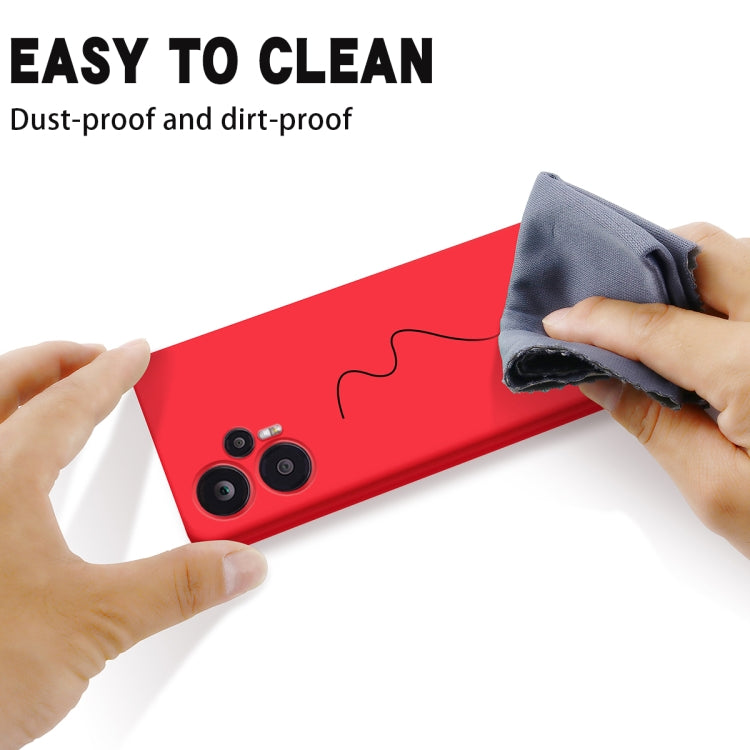 For Xiaomi Poco F5 5G Pure Color Liquid Silicone Shockproof Phone Case(Red) - Xiaomi Cases by PMC TechLife | Online Shopping South Africa | PMC TechLife