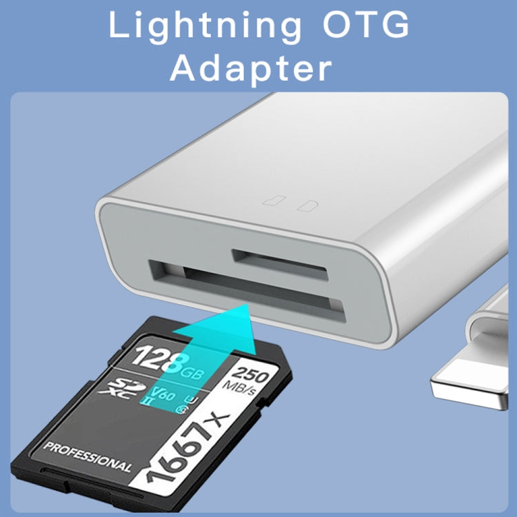 Yesido GS11 2 in 1 Multi-Function TF Card + SD Card to 8 Pin Converter Adapter(White) - free shipping - PMC Jewellery - Order now!