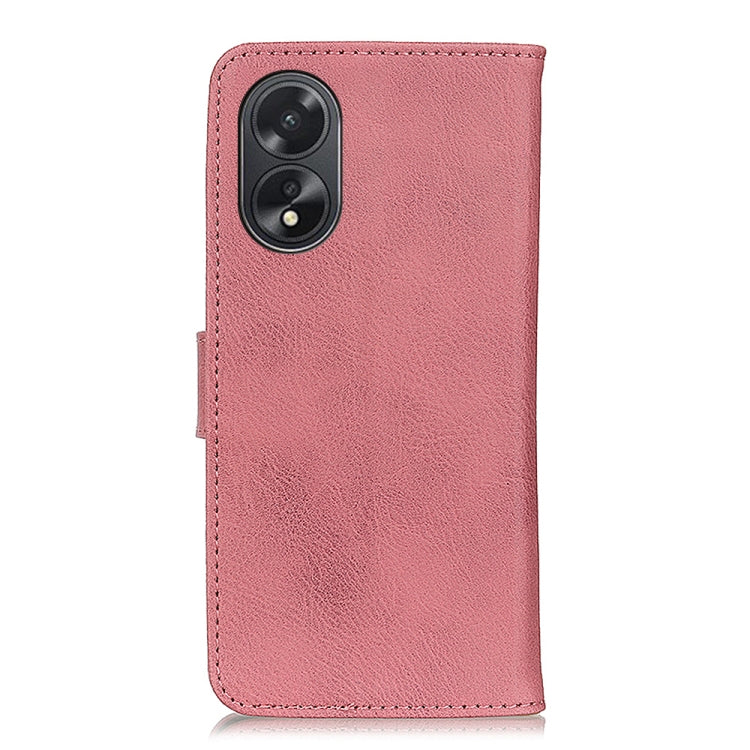 For OPPO A38 4G KHAZNEH Cowhide Texture Flip Leather Phone Case(Pink) - A38 Cases by PMC TechLife | Online Shopping South Africa | PMC TechLife | Buy Now Pay Later Mobicred