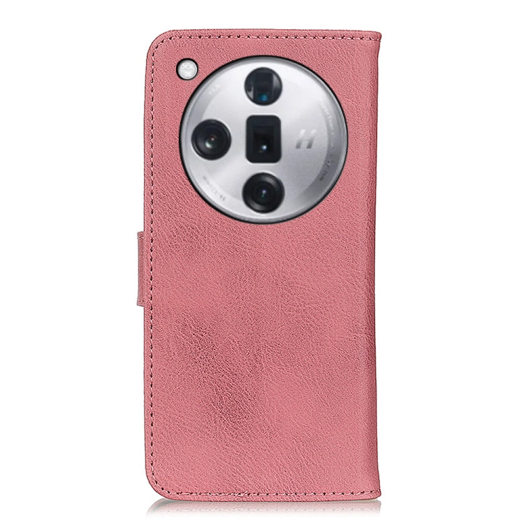For OPPO Find X7 KHAZNEH Cowhide Texture Flip Leather Phone Case(Pink) - Find X7 Cases by PMC TechLife | Online Shopping South Africa | PMC TechLife | Buy Now Pay Later Mobicred