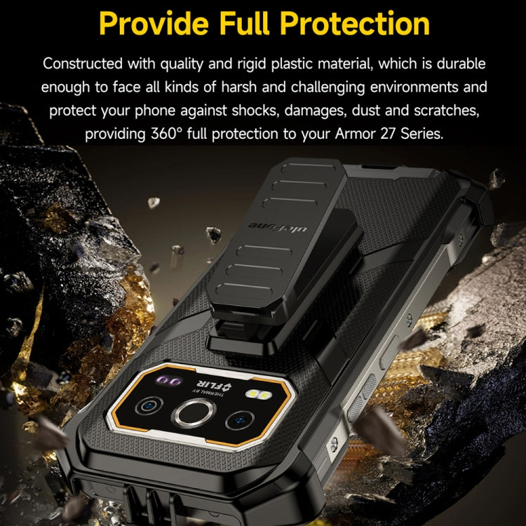 For Ulefone Armor 27 / 27 Pro / 27T / 27T Pro Ulefone Back Clip Phone Case with Carabiner(Black) - free shipping - PMC Jewellery - Order now!