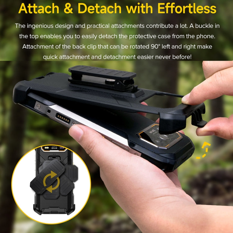 For Ulefone Armor 27 / 27 Pro / 27T / 27T Pro Ulefone Back Clip Phone Case with Carabiner(Black) - free shipping - PMC Jewellery - Order now!