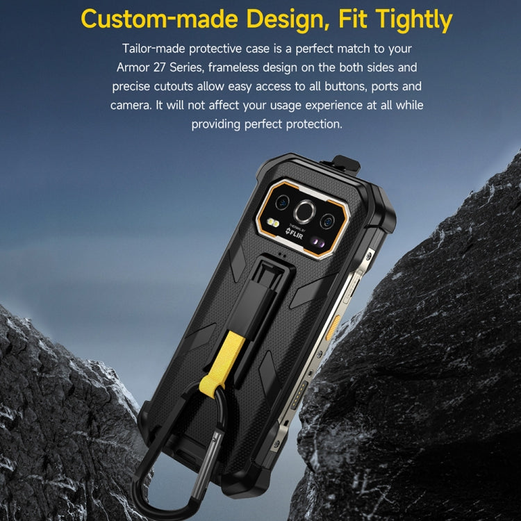 For Ulefone Armor 27 / 27 Pro / 27T / 27T Pro Ulefone Back Clip Phone Case with Carabiner(Black) - free shipping - PMC Jewellery - Order now!