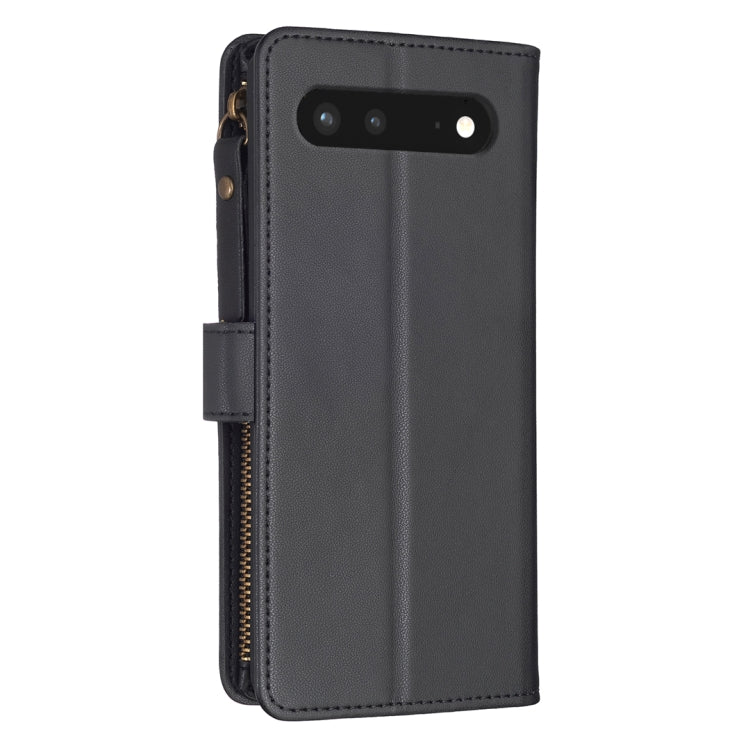 For Google Pixel 7 9 Card Slots Zipper Wallet Leather Flip Phone Case(Black) - free shipping - PMC TechLife - Order now!