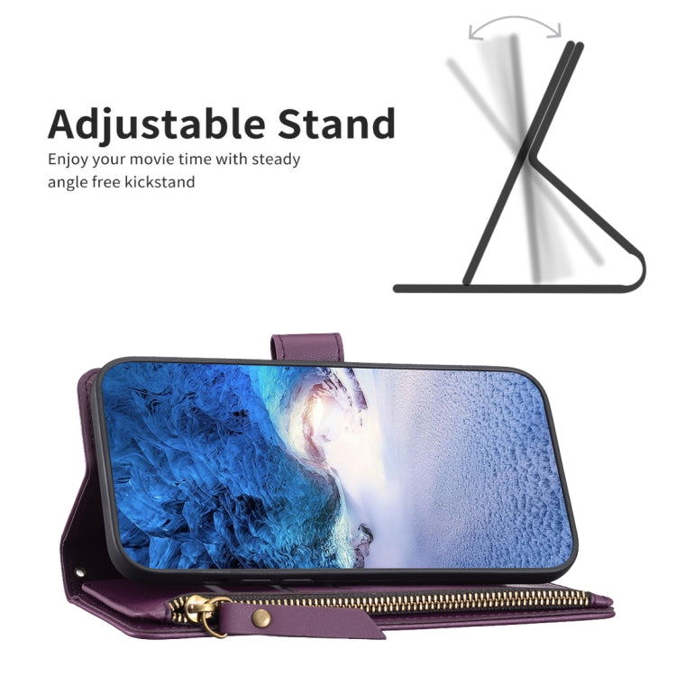 For Google Pixel 8 Pro 9 Card Slots Zipper Wallet Leather Flip Phone Case(Dark Purple) - Google Cases by PMC TechLife | Online Shopping South Africa | PMC TechLife | Buy Now Pay Later Mobicred