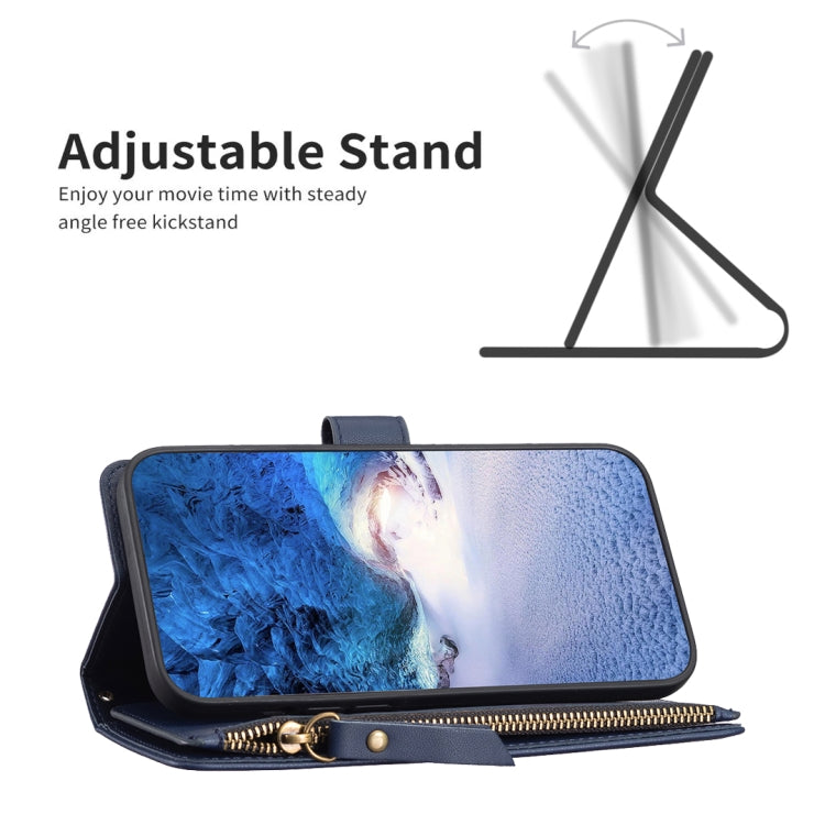 For Xiaomi 13 Lite 9 Card Slots Zipper Wallet Leather Flip Phone Case(Blue) - 13 Lite Cases by PMC TechLife | Online Shopping South Africa | PMC TechLife | Buy Now Pay Later Mobicred
