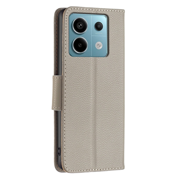 For Xiaomi Redmi Note 13 Pro 4G Global Litchi Texture Pure Color Leather Phone Case(Grey) - Note 13 Pro Cases by PMC TechLife | Online Shopping South Africa | PMC TechLife | Buy Now Pay Later Mobicred