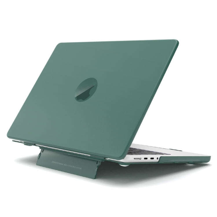 For Macbook Air 15.3 A3114 / M4 A3241 Frosted Translucent Laptop Protective Case(Dark Green) - MacBook Air Cases by PMC TechLife | Online Shopping South Africa | PMC TechLife | Buy Now Pay Later Mobicred