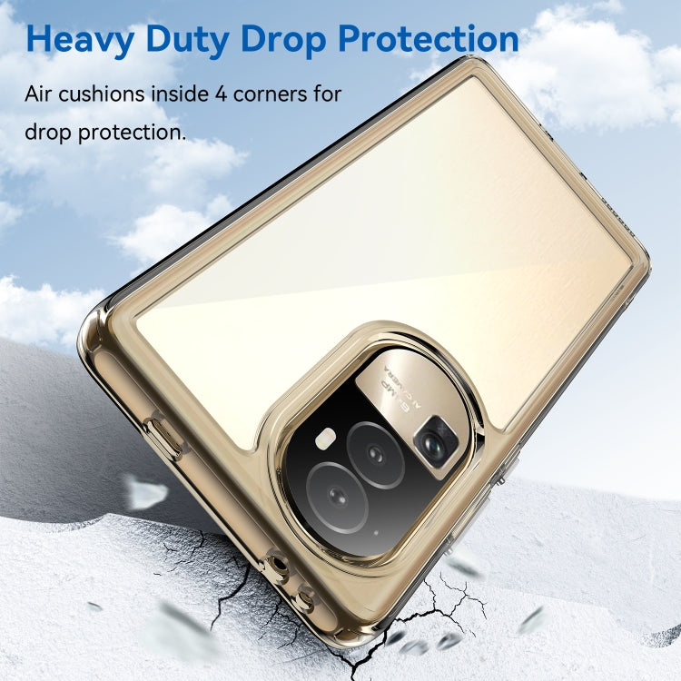 For OPPO Reno10 Pro+ Colorful Series Acrylic Hybrid TPU Phone Case(Transparent Grey) - OPPO Cases by PMC TechLife | Online Shopping South Africa | PMC TechLife | Buy Now Pay Later Mobicred