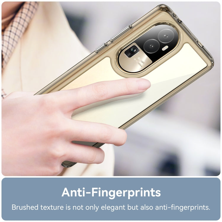 For OPPO Reno10 Pro+ Colorful Series Acrylic Hybrid TPU Phone Case(Transparent Grey) - OPPO Cases by PMC TechLife | Online Shopping South Africa | PMC TechLife | Buy Now Pay Later Mobicred