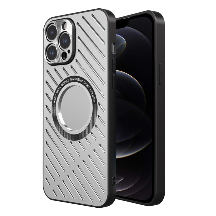 For iPhone 12 Pro R-JUST RJ57 CD Pattern MagSafe Cooling Phone Case(Silver) - free shipping - PMC TechLife - Order now!