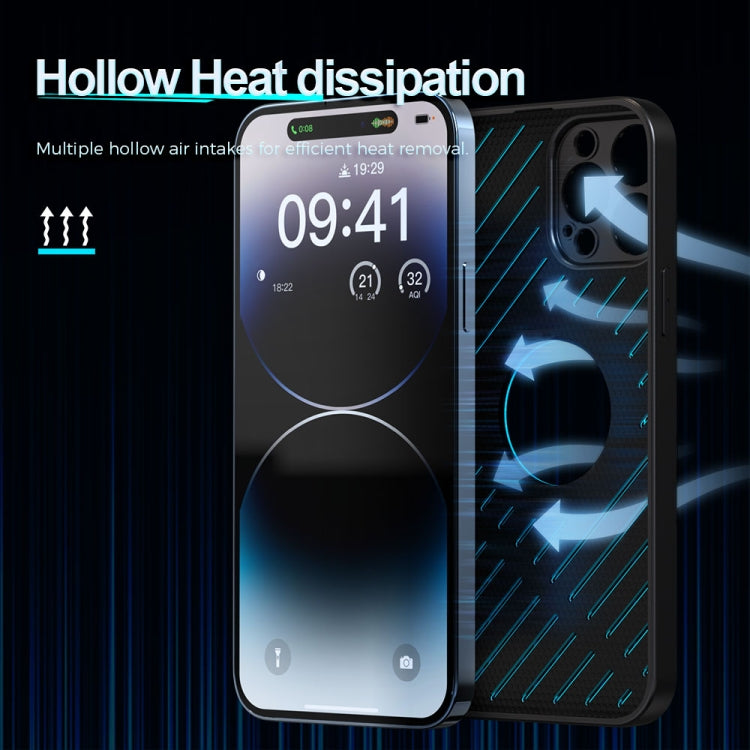 For iPhone 13 Pro R-JUST RJ57 CD Pattern MagSafe Cooling Phone Case(Blue) - iPhone 13 Pro Cases by R-JUST | Online Shopping South Africa | PMC TechLife