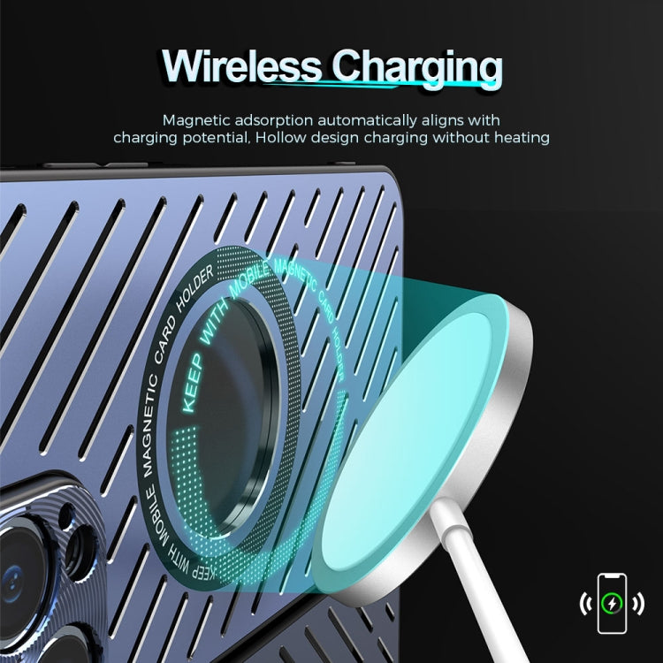 For iPhone 13 Pro R-JUST RJ57 CD Pattern MagSafe Cooling Phone Case(Silver) - free shipping - PMC TechLife - Order now!