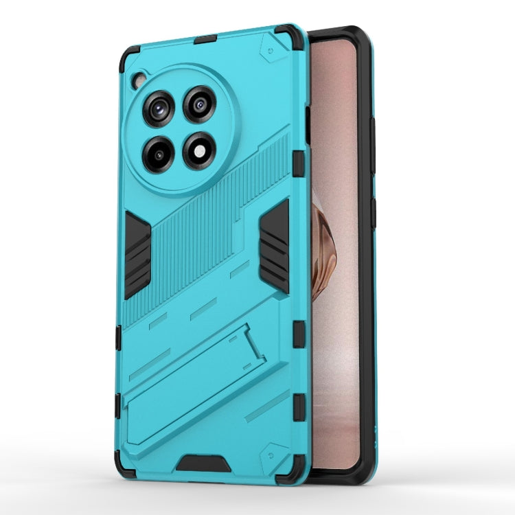 For OnePlus Ace 3 5G Punk Armor 2 in 1 PC + TPU Phone Case with Holder(Blue) - OnePlus Cases by PMC TechLife | Online Shopping South Africa | PMC TechLife | Buy Now Pay Later Mobicred