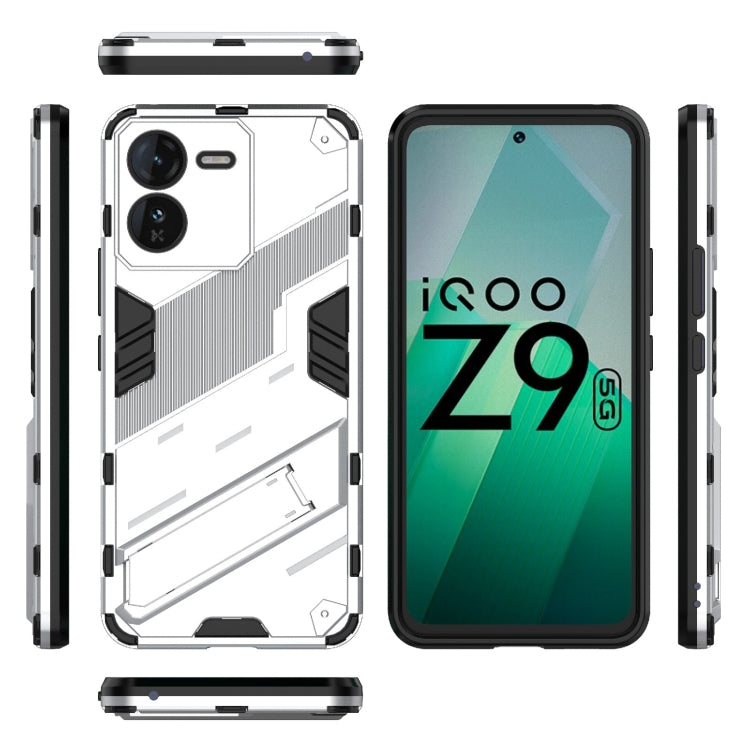 For vivo iQOO Z9 5G Punk Armor 2 in 1 PC + TPU Phone Case with Holder(White) - vivo Cases by PMC TechLife | Online Shopping South Africa | PMC TechLife