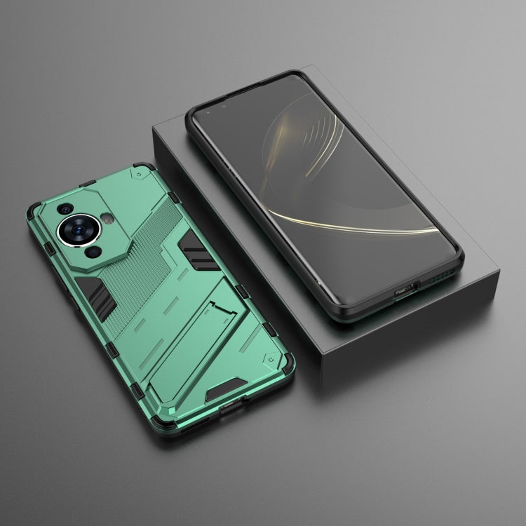 For Huawei nova 11 Pro 4G Punk Armor 2 in 1 PC + TPU Phone Case with Holder(Green) - Huawei Cases by PMC TechLife | Online Shopping South Africa | PMC TechLife | Buy Now Pay Later Mobicred