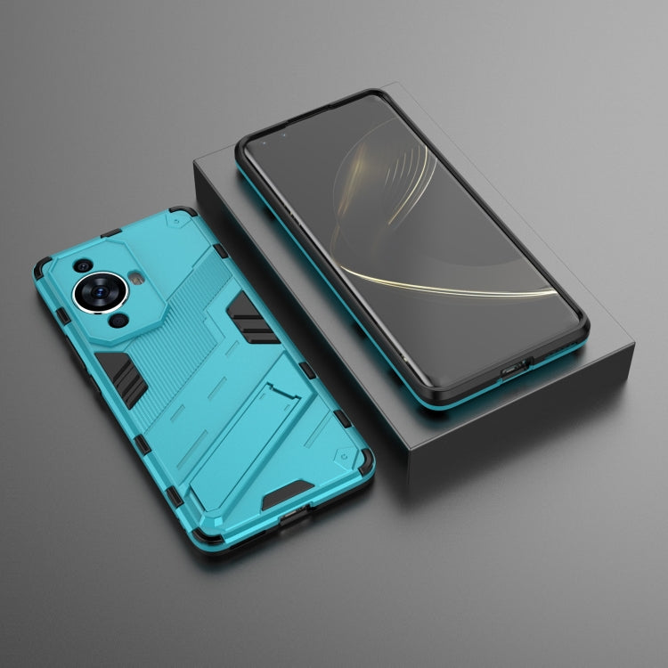 For Huawei nova 11 Pro 4G Punk Armor 2 in 1 PC + TPU Phone Case with Holder(Blue) - Huawei Cases by PMC TechLife | Online Shopping South Africa | PMC TechLife | Buy Now Pay Later Mobicred