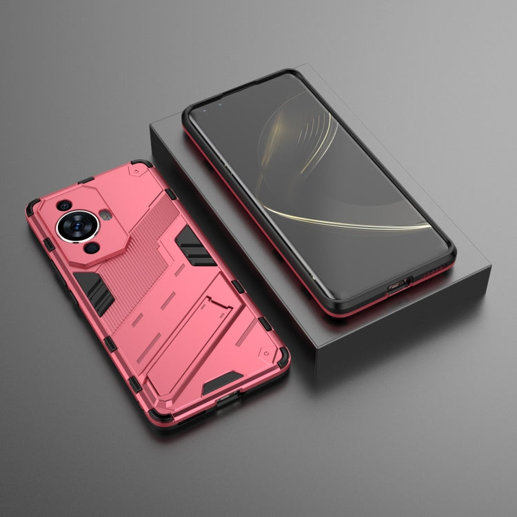 For Huawei nova 11 Pro 4G Punk Armor 2 in 1 PC + TPU Phone Case with Holder(Light Red) - free shipping - PMC TechLife - Order now!