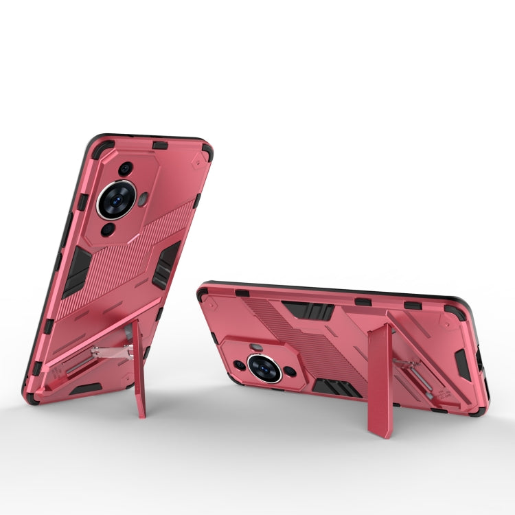 For Huawei nova 11 Pro 4G Punk Armor 2 in 1 PC + TPU Phone Case with Holder(Light Red) - free shipping - PMC TechLife - Order now!