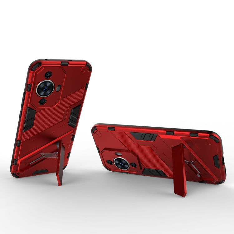 For Huawei nova 11 4G Punk Armor 2 in 1 PC + TPU Phone Case with Holder(Red) - Huawei Cases by PMC TechLife | Online Shopping South Africa | PMC TechLife | Buy Now Pay Later Mobicred