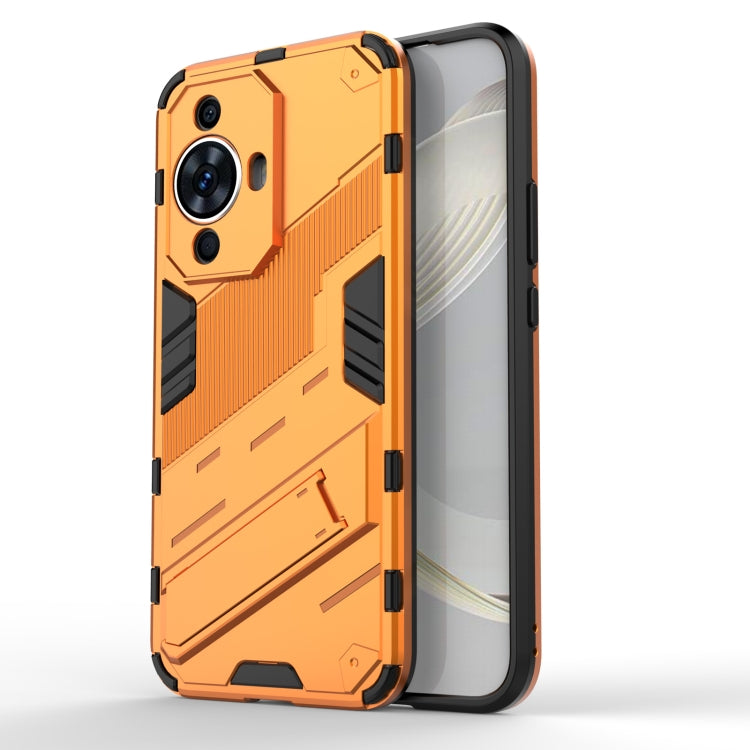For Huawei nova 11 4G Punk Armor 2 in 1 PC + TPU Phone Case with Holder(Orange) - Huawei Cases by PMC TechLife | Online Shopping South Africa | PMC TechLife | Buy Now Pay Later Mobicred