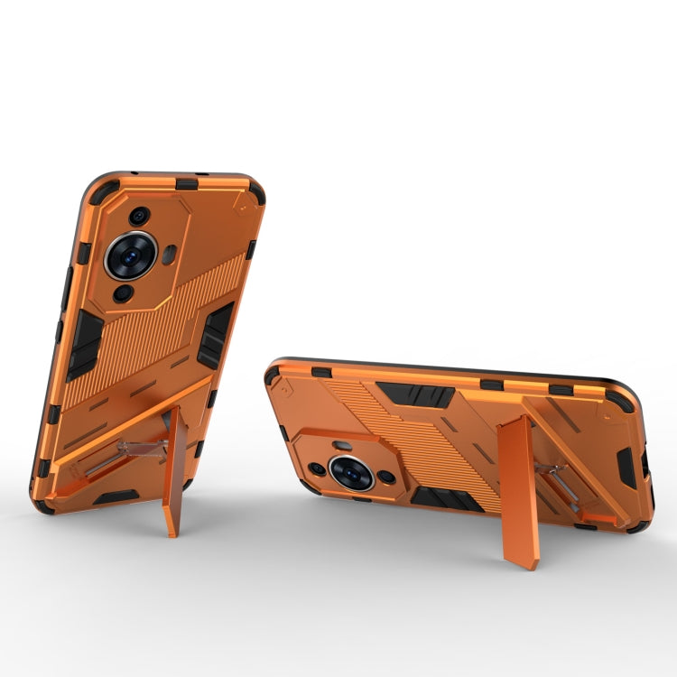 For Huawei nova 11 4G Punk Armor 2 in 1 PC + TPU Phone Case with Holder(Orange) - Huawei Cases by PMC TechLife | Online Shopping South Africa | PMC TechLife | Buy Now Pay Later Mobicred