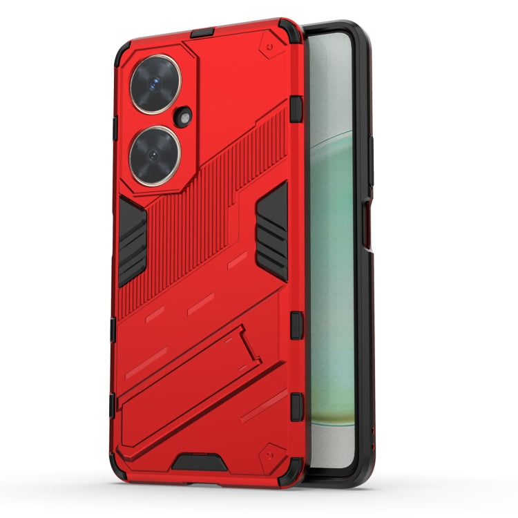 For Huawei nova 11i 4G Punk Armor 2 in 1 PC + TPU Phone Case with Holder(Red) - Huawei Cases by PMC TechLife | Online Shopping South Africa | PMC TechLife | Buy Now Pay Later Mobicred