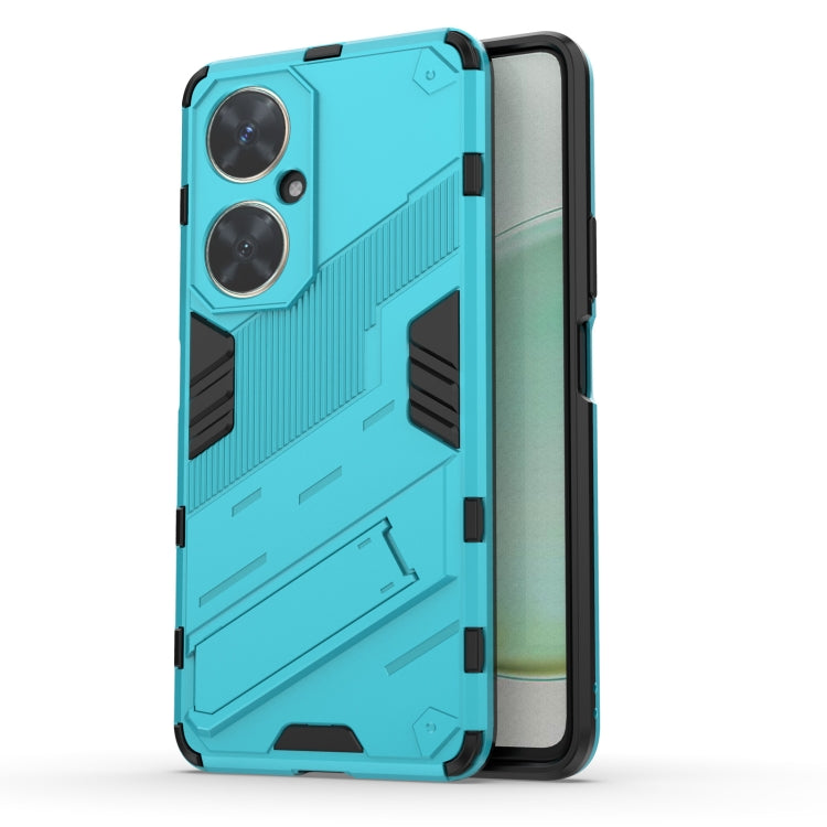For Huawei nova 11i 4G Punk Armor 2 in 1 PC + TPU Phone Case with Holder(Blue) - Huawei Cases by PMC TechLife | Online Shopping South Africa | PMC TechLife | Buy Now Pay Later Mobicred