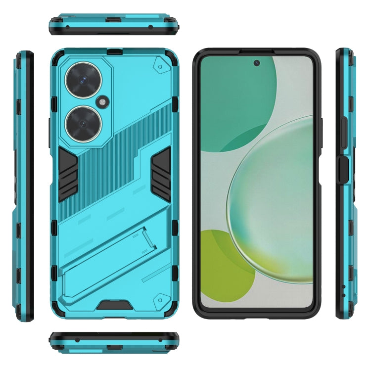 For Huawei nova 11i 4G Punk Armor 2 in 1 PC + TPU Phone Case with Holder(Blue) - Huawei Cases by PMC TechLife | Online Shopping South Africa | PMC TechLife | Buy Now Pay Later Mobicred