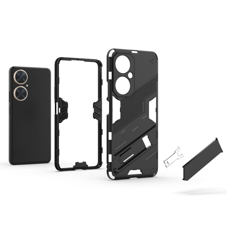 For Huawei nova 11i 4G Punk Armor 2 in 1 PC + TPU Phone Case with Holder(Light Red) - free shipping - PMC TechLife - Order now!