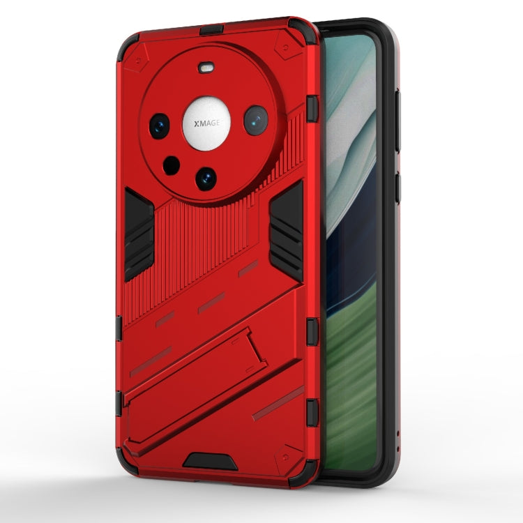 For Huawei Mate 60 Pro Punk Armor 2 in 1 PC + TPU Phone Case with Holder(Red) - Huawei Cases by PMC TechLife | Online Shopping South Africa | PMC TechLife | Buy Now Pay Later Mobicred
