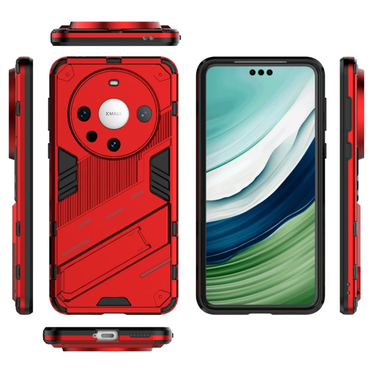 For Huawei Mate 60 Pro Punk Armor 2 in 1 PC + TPU Phone Case with Holder(Red) - Huawei Cases by PMC TechLife | Online Shopping South Africa | PMC TechLife | Buy Now Pay Later Mobicred