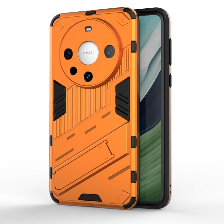 For Huawei Mate 60 Pro Punk Armor 2 in 1 PC + TPU Phone Case with Holder(Orange) - Huawei Cases by PMC TechLife | Online Shopping South Africa | PMC TechLife | Buy Now Pay Later Mobicred