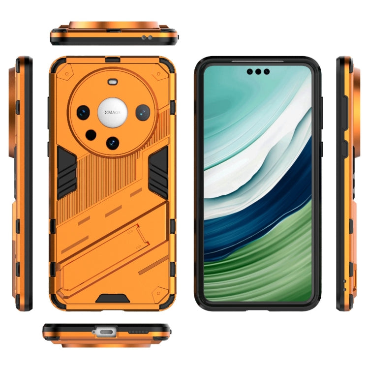 For Huawei Mate 60 Pro Punk Armor 2 in 1 PC + TPU Phone Case with Holder(Orange) - Huawei Cases by PMC TechLife | Online Shopping South Africa | PMC TechLife | Buy Now Pay Later Mobicred