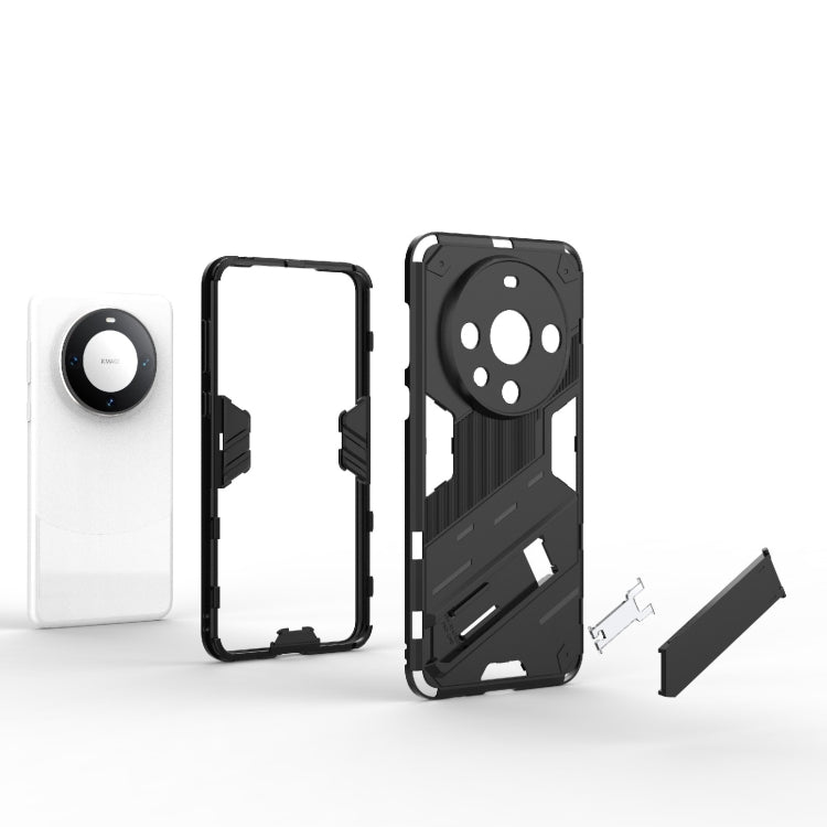 For Huawei Mate 60 Pro Punk Armor 2 in 1 PC + TPU Phone Case with Holder(Orange) - Huawei Cases by PMC TechLife | Online Shopping South Africa | PMC TechLife | Buy Now Pay Later Mobicred