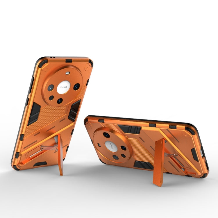 For Huawei Mate 60 Pro Punk Armor 2 in 1 PC + TPU Phone Case with Holder(Orange) - Huawei Cases by PMC TechLife | Online Shopping South Africa | PMC TechLife | Buy Now Pay Later Mobicred