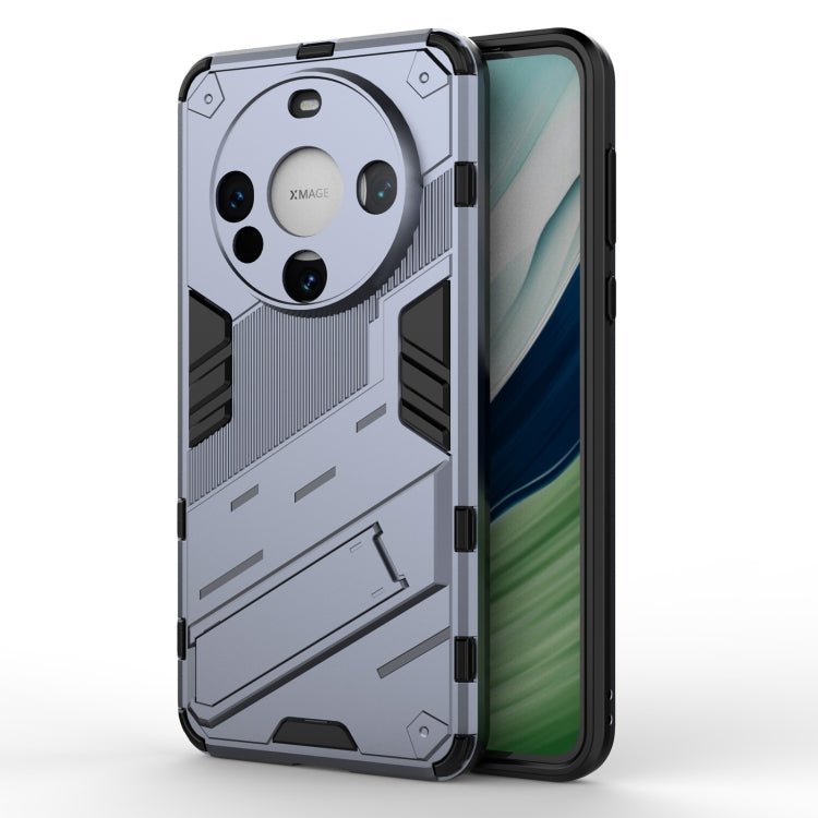 For Huawei Mate 60 Punk Armor 2 in 1 PC + TPU Phone Case with Holder(Grey) - Huawei Cases by PMC TechLife | Online Shopping South Africa | PMC TechLife | Buy Now Pay Later Mobicred