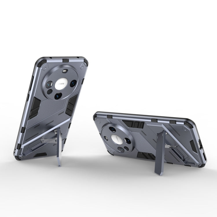 For Huawei Mate 60 Punk Armor 2 in 1 PC + TPU Phone Case with Holder(Grey) - Huawei Cases by PMC TechLife | Online Shopping South Africa | PMC TechLife | Buy Now Pay Later Mobicred