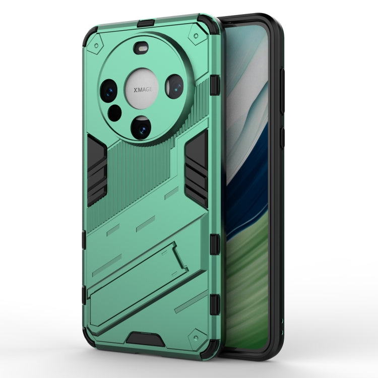 For Huawei Mate 60 Punk Armor 2 in 1 PC + TPU Phone Case with Holder(Green) - Huawei Cases by PMC TechLife | Online Shopping South Africa | PMC TechLife | Buy Now Pay Later Mobicred