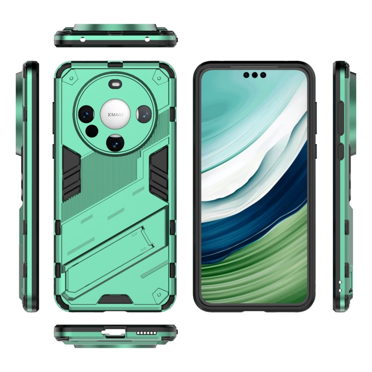 For Huawei Mate 60 Punk Armor 2 in 1 PC + TPU Phone Case with Holder(Green) - Huawei Cases by PMC TechLife | Online Shopping South Africa | PMC TechLife | Buy Now Pay Later Mobicred