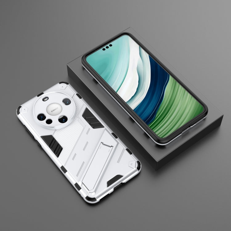 For Huawei Mate 60 Punk Armor 2 in 1 PC + TPU Phone Case with Holder(White) - Huawei Cases by PMC TechLife | Online Shopping South Africa | PMC TechLife | Buy Now Pay Later Mobicred