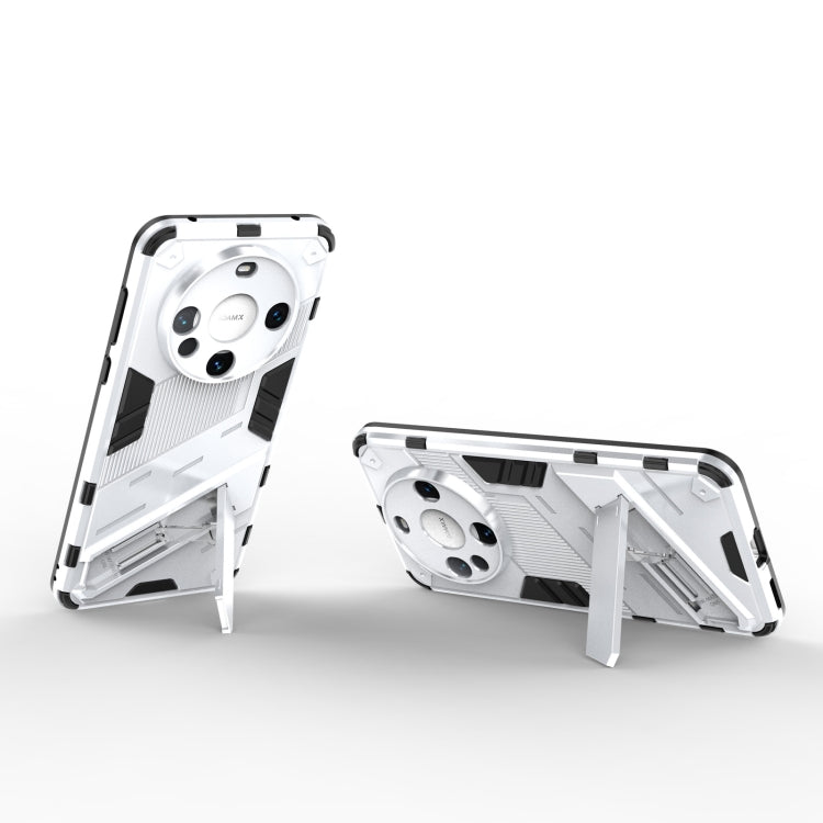 For Huawei Mate 60 Punk Armor 2 in 1 PC + TPU Phone Case with Holder(White) - Huawei Cases by PMC TechLife | Online Shopping South Africa | PMC TechLife | Buy Now Pay Later Mobicred