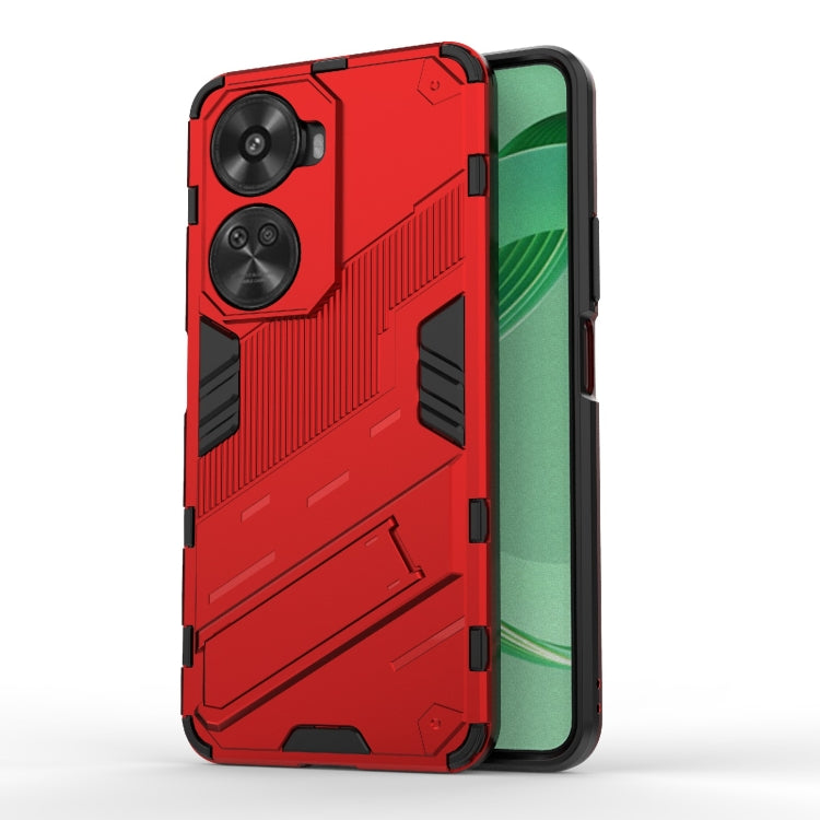 For Huawei nova 11 SE Punk Armor 2 in 1 PC + TPU Phone Case with Holder(Red) - Huawei Cases by PMC TechLife | Online Shopping South Africa | PMC TechLife | Buy Now Pay Later Mobicred