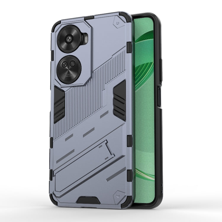 For Huawei nova 11 SE Punk Armor 2 in 1 PC + TPU Phone Case with Holder(Grey) - Huawei Cases by PMC TechLife | Online Shopping South Africa | PMC TechLife | Buy Now Pay Later Mobicred