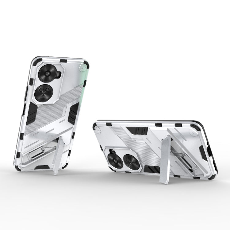 For Huawei nova 11 SE Punk Armor 2 in 1 PC + TPU Phone Case with Holder(White) - Huawei Cases by PMC TechLife | Online Shopping South Africa | PMC TechLife | Buy Now Pay Later Mobicred