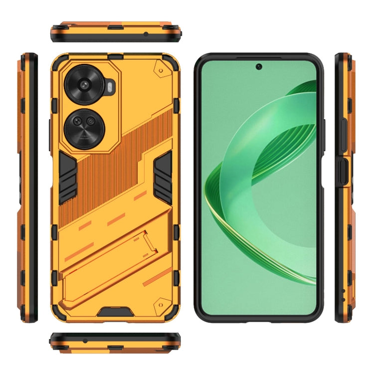 For Huawei nova 11 SE Punk Armor 2 in 1 PC + TPU Phone Case with Holder(Orange) - Huawei Cases by PMC TechLife | Online Shopping South Africa | PMC TechLife | Buy Now Pay Later Mobicred