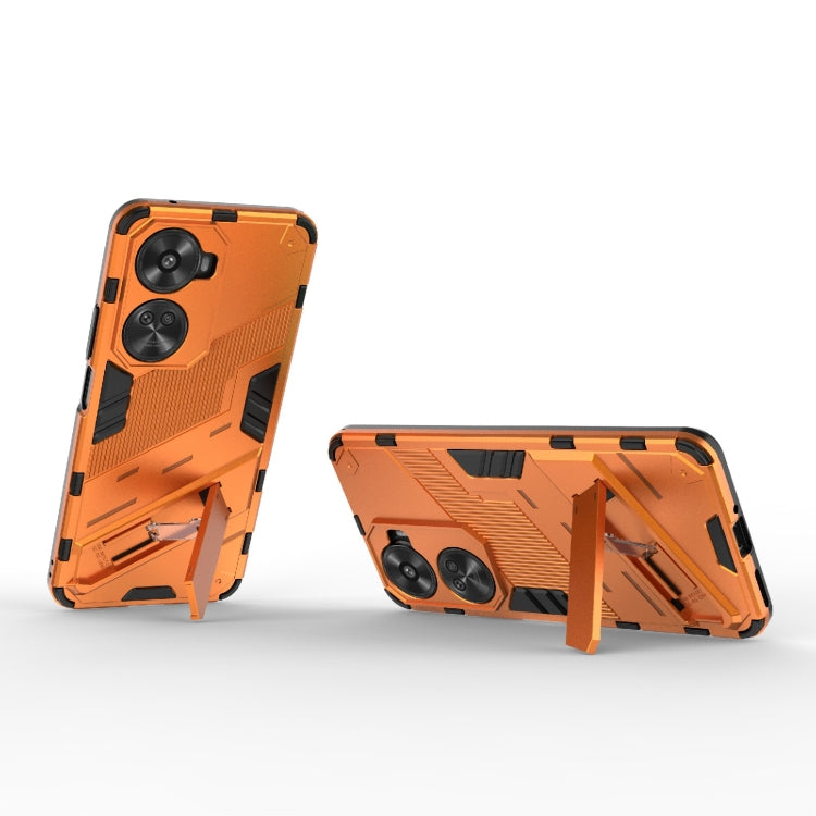 For Huawei nova 11 SE Punk Armor 2 in 1 PC + TPU Phone Case with Holder(Orange) - Huawei Cases by PMC TechLife | Online Shopping South Africa | PMC TechLife | Buy Now Pay Later Mobicred