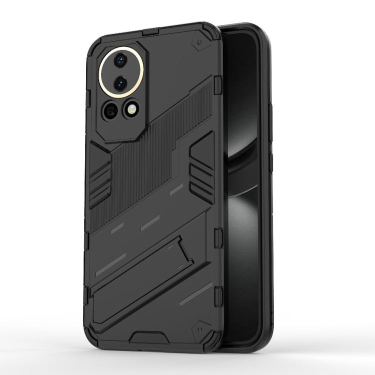 For Huawei nova 12 5G Punk Armor 2 in 1 PC + TPU Phone Case with Holder(Black) - Huawei Cases by PMC TechLife | Online Shopping South Africa | PMC TechLife | Buy Now Pay Later Mobicred
